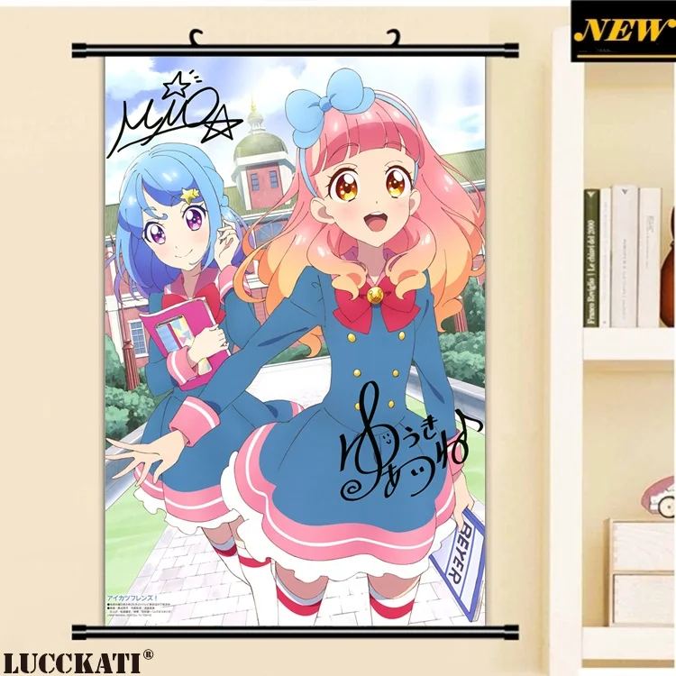

40X60CM Aikatsu! aikatsu friends! Series loli lolita cameltoe cartoon anime art wall picture mural poster scroll canvas painting