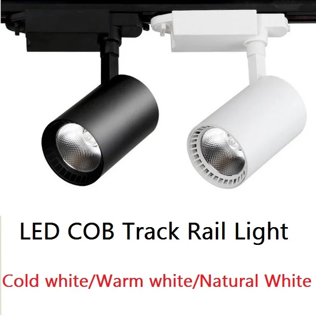 

LED COB Track Rail Light AC85- 265V 12W 20W 30W Clothing Shop Windows Showrooms Exhibition Spotlight COB LED Ceiling Light