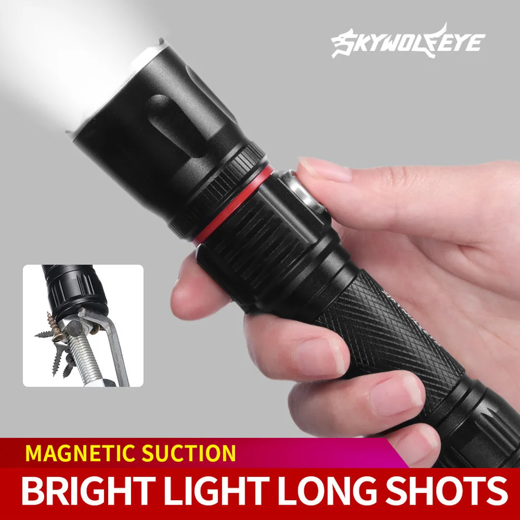 

2019 Multifunction T6 COB LED Work Light Torch Lamp Bicycle Rear Light Flashlight USB Rechargeable LED Wheel Lights