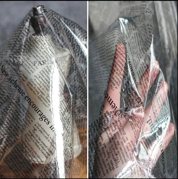 

Renaissance Perspective Black Tpu Fabric Rainwear Waterproof Fabric textiles Sewing sequin fabric printing dyeing C643