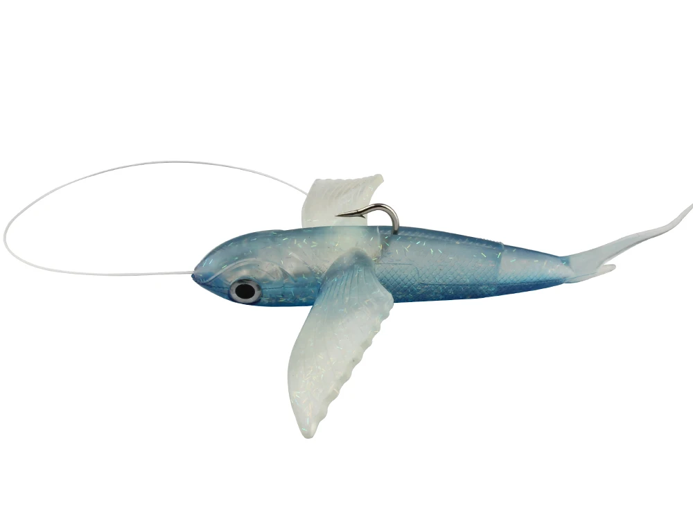 Spinpoler Deep Sea Fishing 140g Soft Plastic Fishing Lures 23cm 9inch Jig Hook Big Magic Soft Flying Fish Soft Fishing Lure (12)