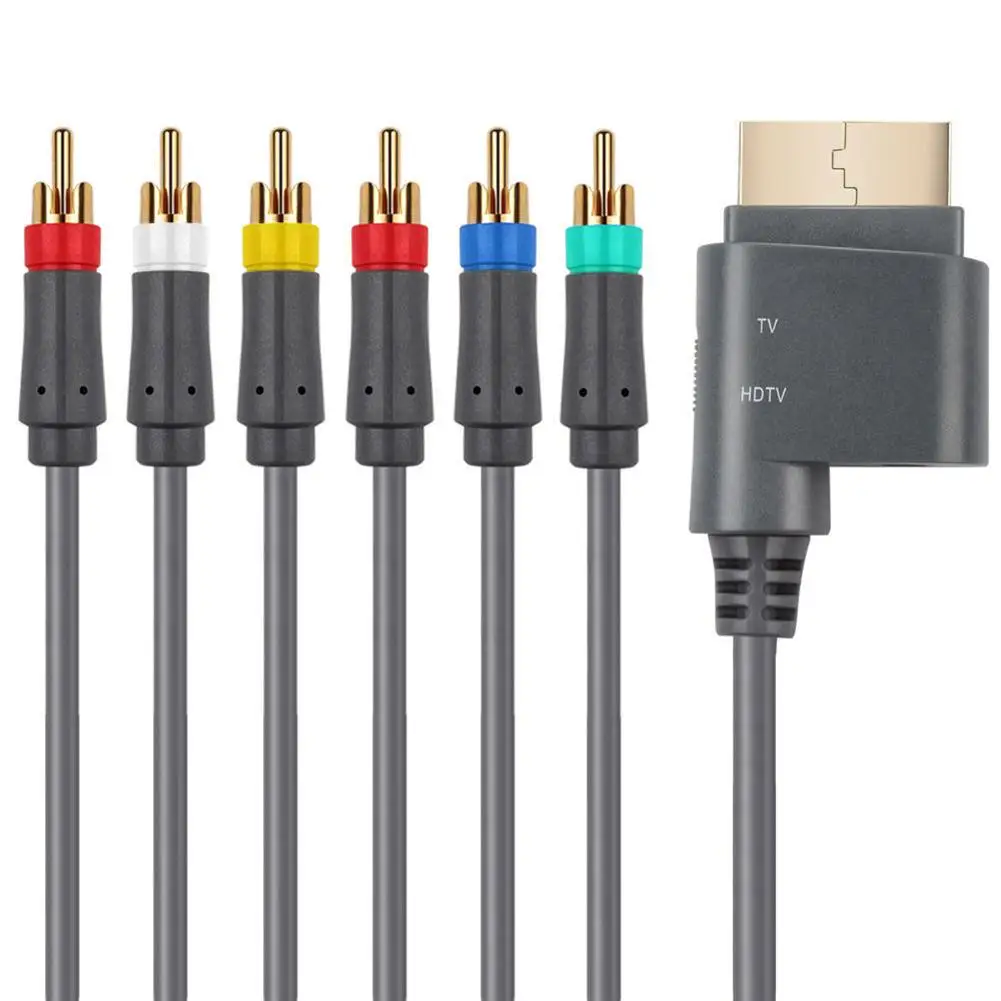 

HDTV Component 6RCA Copmposite AV Cable Audio Video Adapter Cord for Xbox 360 Component 6RCA Copmposite AV Cable