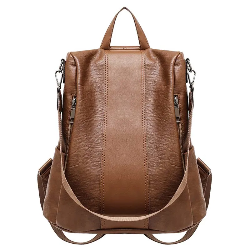 Women PU Leather Backpack Ipad Tablet Top Handle Shoulder Bag for Girls