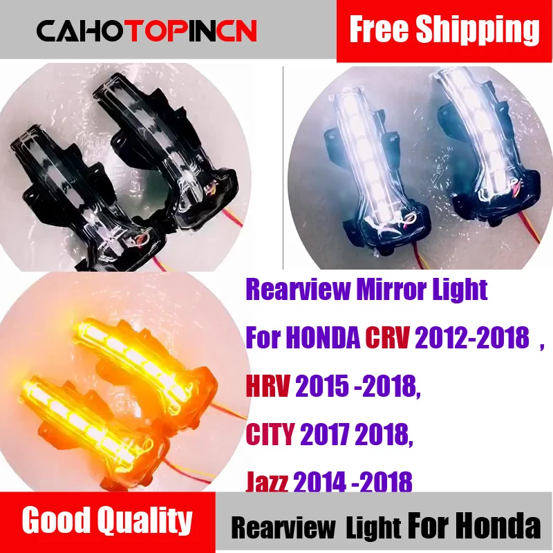 

For Honda Jazz Fit CRV HRV Vezel City ELYSION Side Rearview Mirror Sequential Dynamic Turn Signal Light driving lamp Blinker