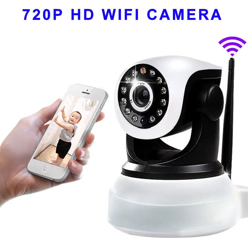 Wireless Pan Tilt Security 720P Network CCTV IP Camera Night Vision WIFI Webcam