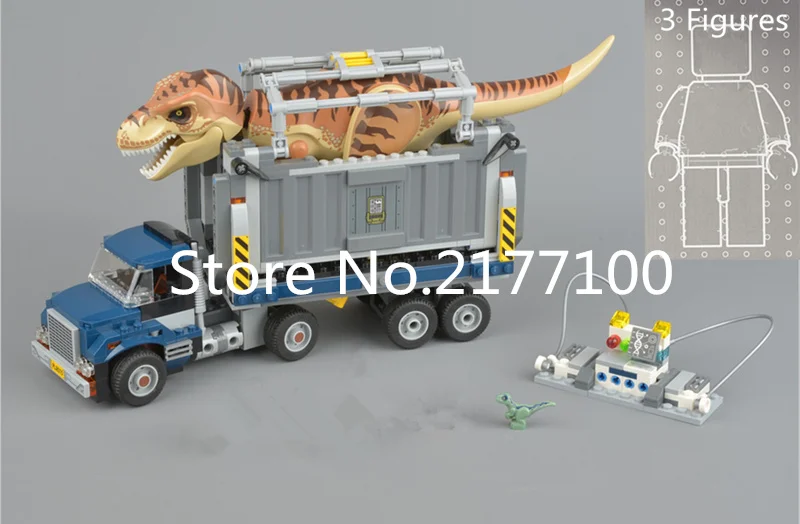 

New 10927 Jurassic World series the T. rex Transport model Building Blocks set Compatible 75933 Classic Toys for children