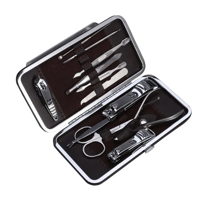 

WINOMO 12pcs Nail Care Personal Manicure Pedicure Set, Travel Grooming Kit Tool Set with Crocodile Pattern Case