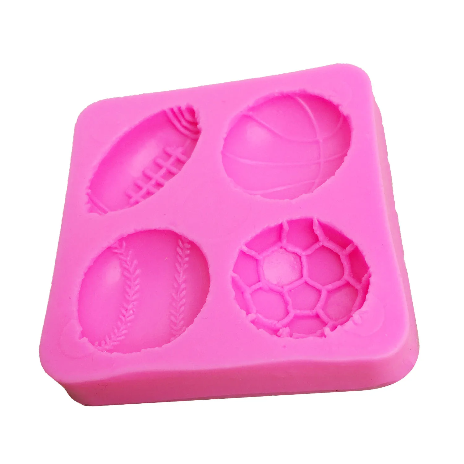 M0149 Футбол/Баскетбол/Бейсбол fondant силиконовые формы для кухни шоколадные конфеты глины делая в виде пирожного в чашке с отделочных работ