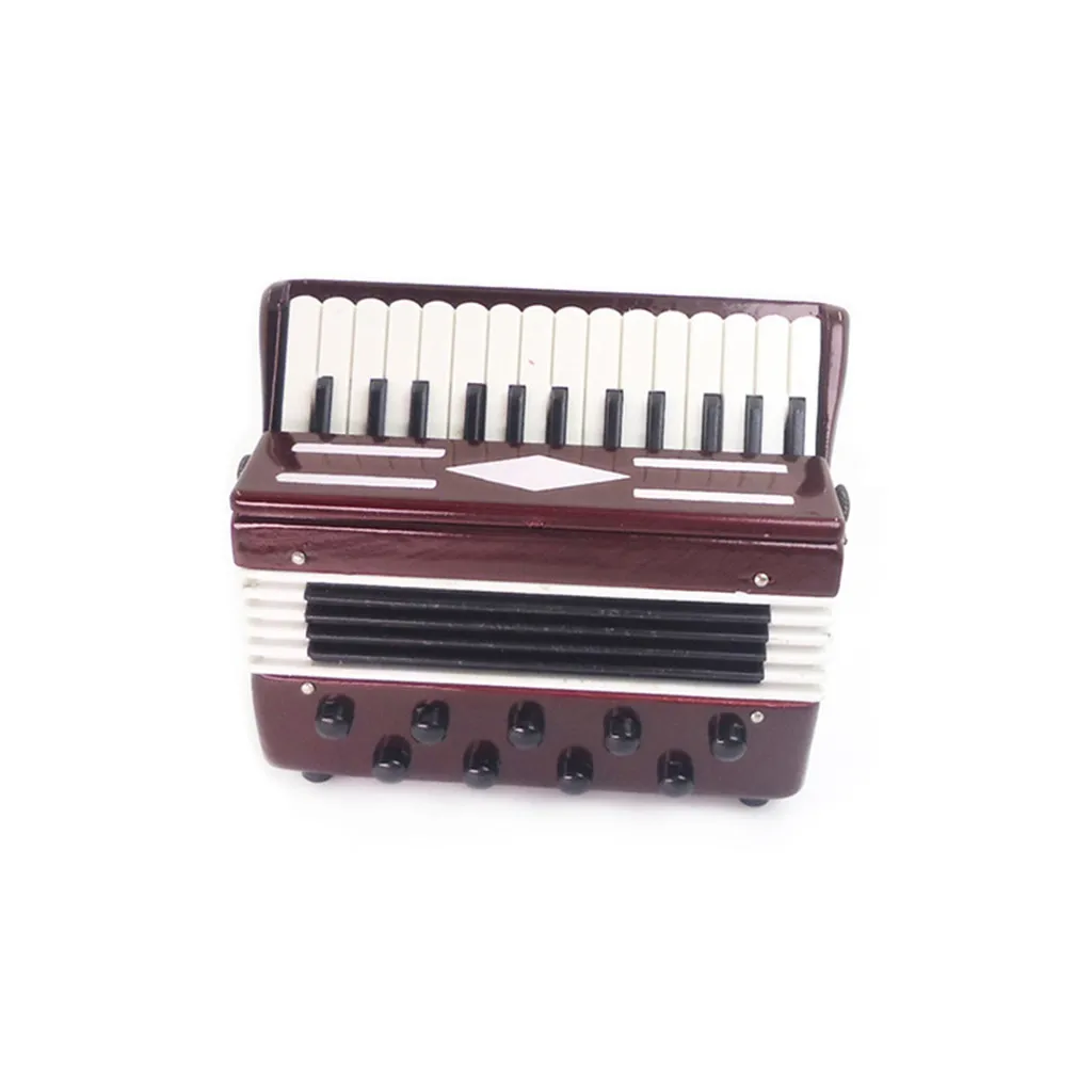 1PC Exquisite Cute Dollhouse Miniature 1:12 Mini Accordion Instrument Living Room Kids Pretend Play Toy Miniature C624