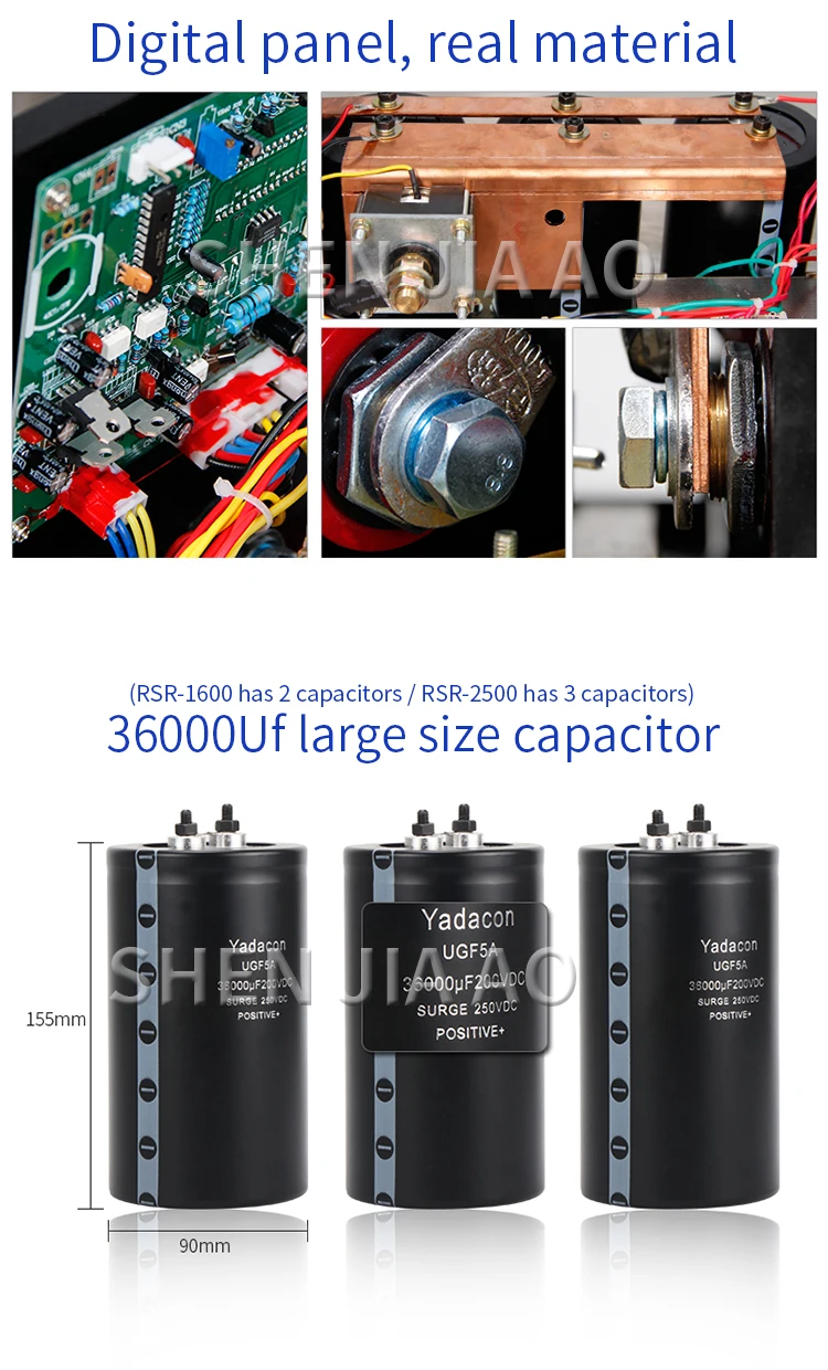 RSR-1600 конденсатор с алюминиевой крышкой, аккумулирования энергии Сварщик машина сварного шва конденсатор с алюминиевой крышкой, болт Signage сварочный аппарат для изоляции сварки машина 220V