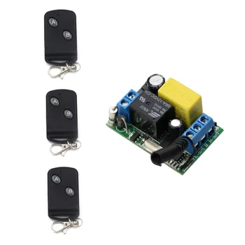 

New Arrival AC220V 10A 1CH Receiver with Case & 3pieces Transmitter RF Wireless Remote Control Switch System For Light Lamp