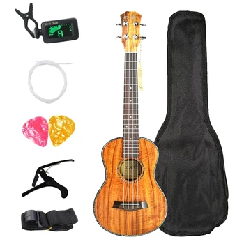 

SEWS-Concert Ukulele Kits 23 Inch Mahogany Uku 4 String Guitar With Bag Tuner Capo Strap Stings Picks For Beginner Musical Ins