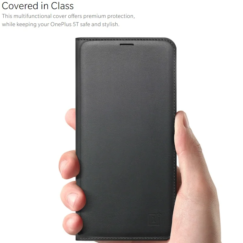

Original Official OnePlus 5 5T 6 Flip Cover Smart Leather Cover with Sleep Wake Up Card Slot for OnePlus 6 Case PU Leather Case