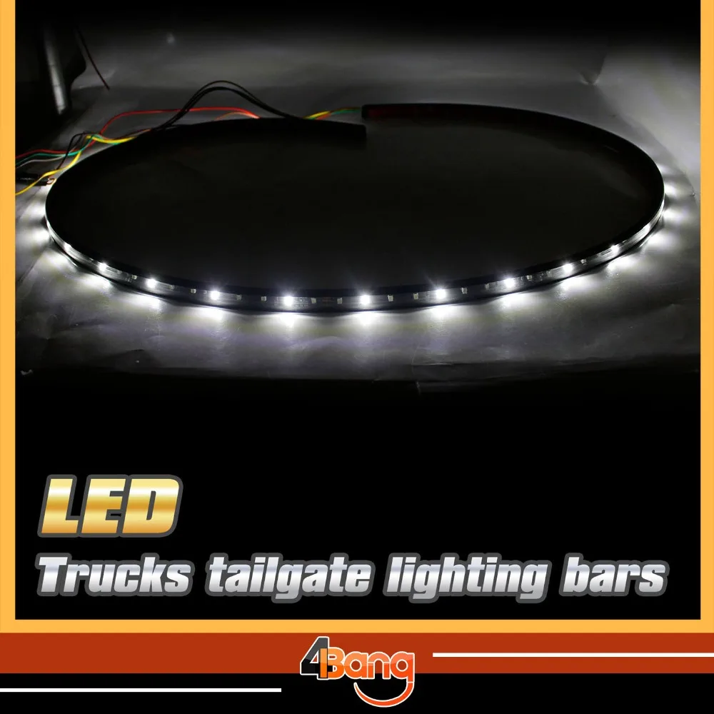 

60" 1.5M Trunk Tailgate Red White LED Bar Backup Reverse Brake Tail Turn Signal Light For Chevy Silverado 3500 2500 1500 Pickup