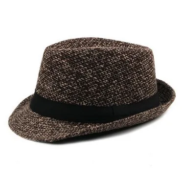 XdanqinX новые осенние и зимние фетровые шляпы для мужчин, модные Универсальные мужские джазовые шляпы, британский тренд, винтажная шляпа для папы, Панамы - Цвет: brown