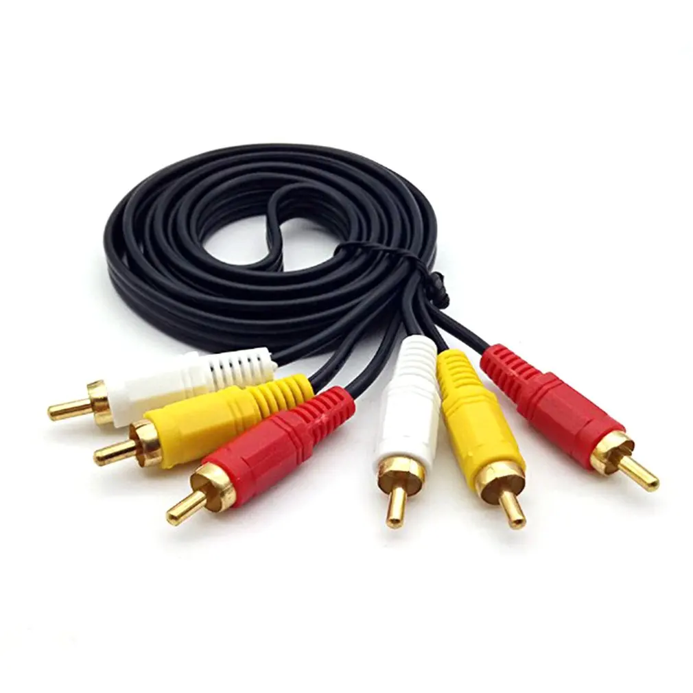 1,5 м аудио линия 2 в 1 Aux аудио 3RCA наушники конвертер кабель адаптер 3,5 мм