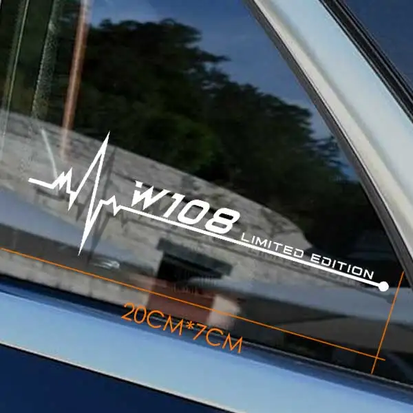 Кузов Машины окно багажник хвост Светоотражающая наклейка Стикеры для Mercedes Benz w204 w205 w211 w203 w210 w176 w212 w213 w108 w220 w221 - Название цвета: w108