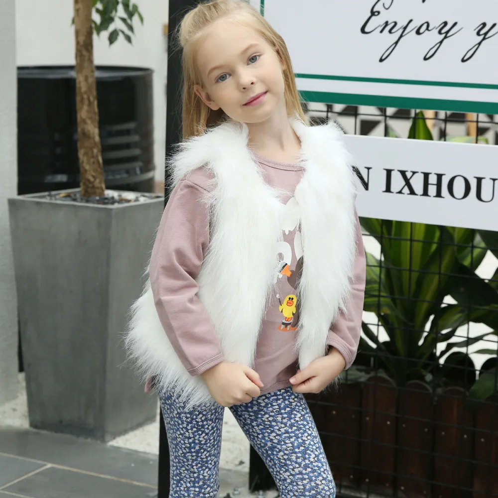 Cabolsa de Pele do Falso Colete para Menina Outwear do Bebê Menina Colete Outono Inverno Roupas Infantis Meninas Gilet Bodywarmer hh 7 High Quality Mamãe e Bebê