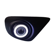 Osmrk drl daytime running light COB angel eye + fog lamp with projector lens + fog lamp cover For Fiat Freemont