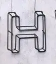 Рукодельное железное письмо Черное Матовое использование в рукоделии A B C D E 26 алфавитов промышленный стиль стерео английские буквы проволока Настенный декор - Цвет: H