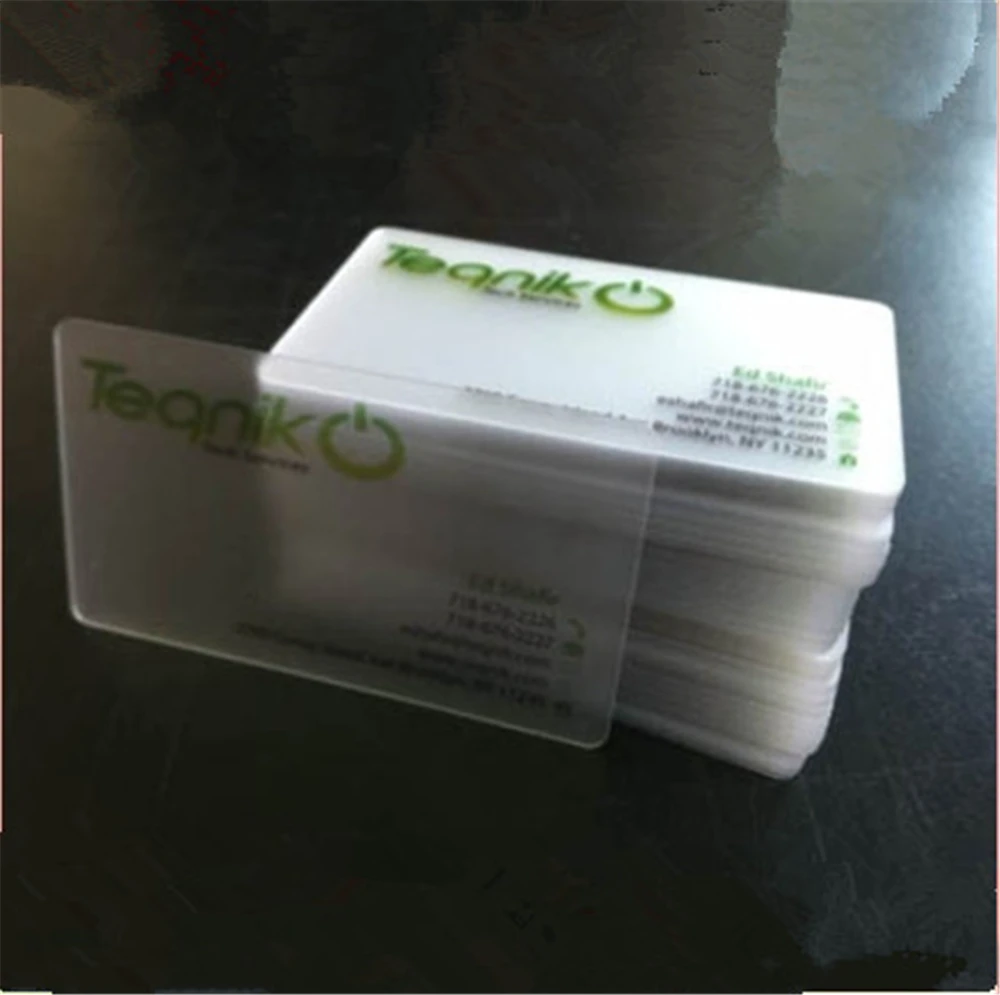 

500pcs Wholesale 85.5*54mm one side full color plastic transparent pvc business card/pvc card/pvc card printing with your design