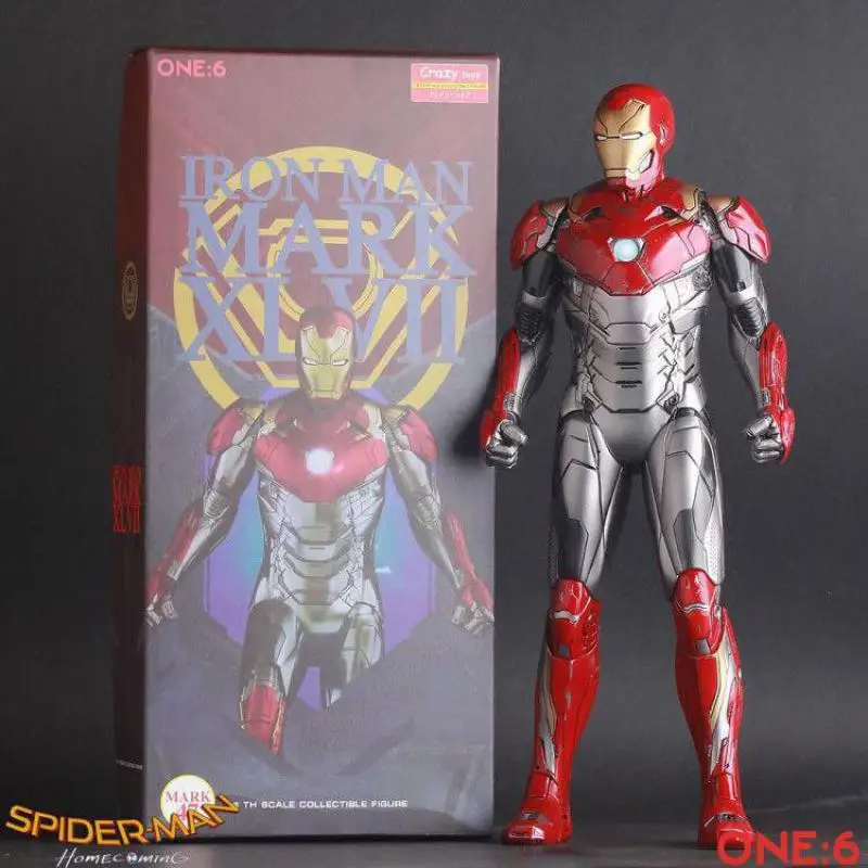 

Marvel Ironman MK47 Action Figures Crazy Toys Avengers CT 30cm 1/6 Scale Printed Model Toys