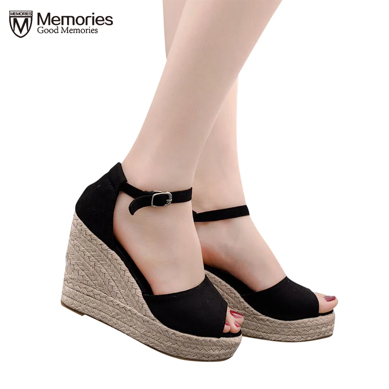 

Summer Women Platform Sandals Gladiator Fashion High heels Wedges Espadrilles shoes Ladies Open toe Sandals sandalias mujer 2019