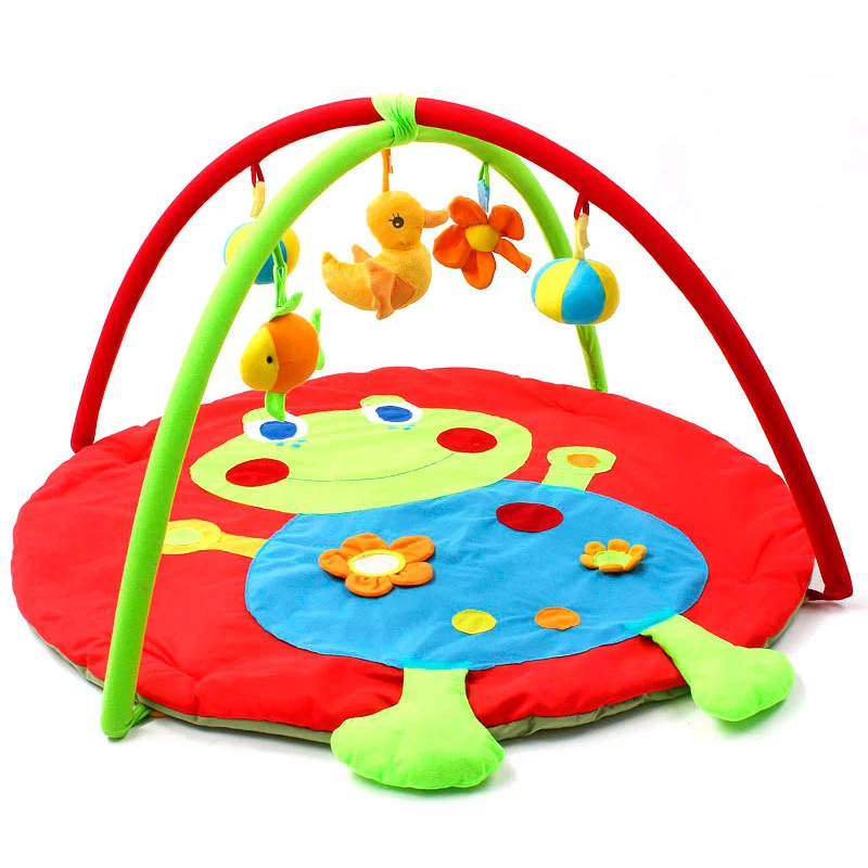 

Play Mats Toys Round Cushion Diameter 95CM Nordic Children's Room Decoration Baby Game Blanket Lace Solid Color Crawling Mat