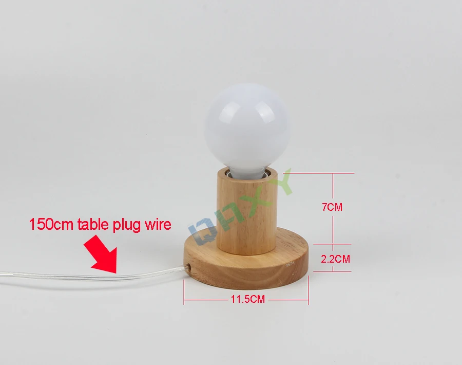 Современный домашний Настольный Деревянный светильник E27, светильник для спальни, прикроватная настольная лампа, светодиодный светильник для учебы, для простого внутреннего украшения [T4344]