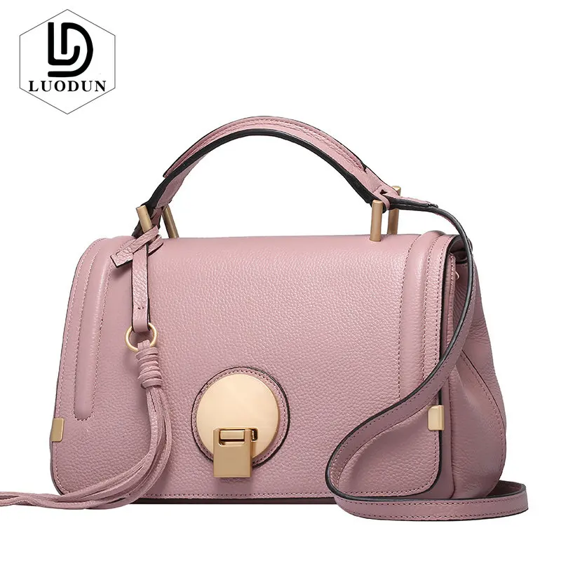 

LUODUN Lady New spring and summer Genuine leather handbags first layer of cowhide bag camera bag shoulder portable Messenger bag