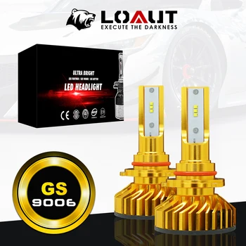 

2018 LOAUT GS 9005 HB3 Car LED Headlight Bulbs High Low Beam 100W 10000LM 6500K 24V 100% Canbus for Head Lamps