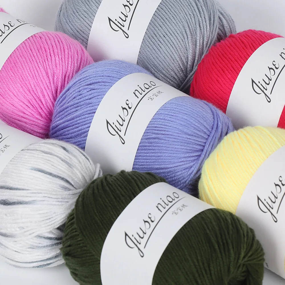 

Yarn 50g Chunky Colorful Hand Knitting Baby Milk Cotton Crochet Knitwear Wool House Women Handmade Knitting Yarn