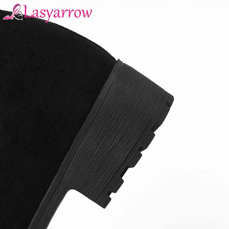 Сапоги Lasyarrow женские на платформе и низком квадратном каблуке Повседневные