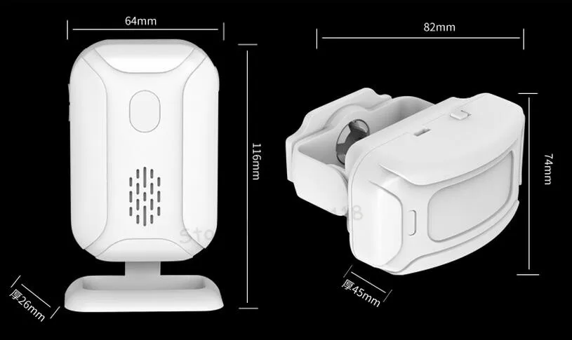 36 мелодий магазин Домашняя безопасность приветственный звонок беспроводной инфракрасный ИК датчик движения дверной звонок Сигнализация входной дверной звонок датчик