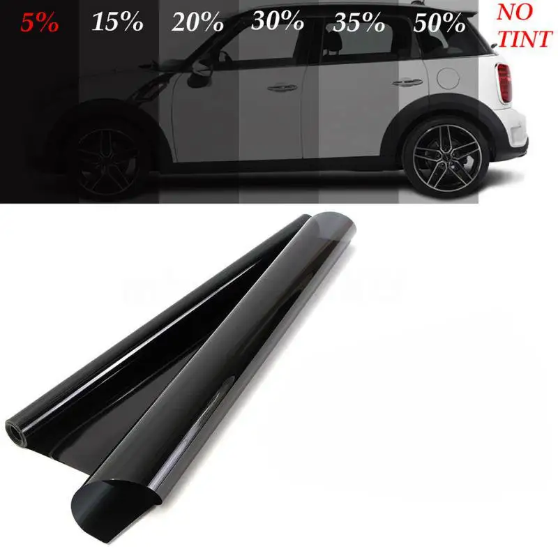 50 см x 100 см Темно-Черная Автомобильная оконная Тонирующая Пленка стеклянная Автомобильная Солнцезащитная пленка