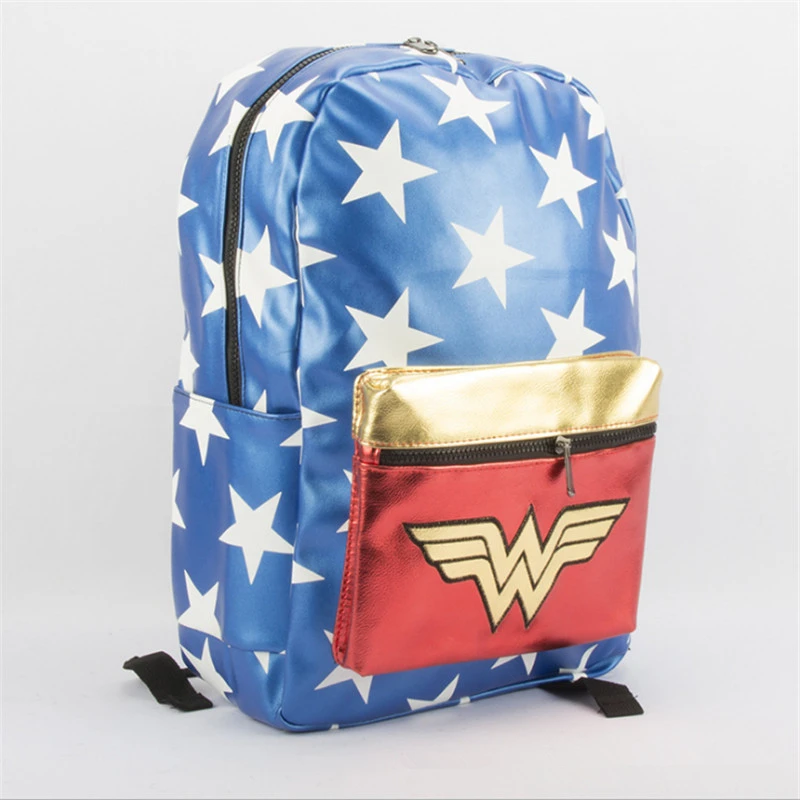 DC кино и телевидения вокруг Wonder Woman рюкзак моды Для мужчин и Для женщин Повседневное рюкзак Junior школьная сумка для ноутбука