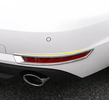 

ABS Chrome For Audi A4 b9 2016 2017 Accessories Car rear fog lampshade fog light Frame Cover trim Panel Sequins 2pcs