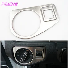 Zybaishun и кнопка Крышка для Volkswagen VW Golf 7 MK7 VII GTI R- LED головной свет лампы Нержавеющая сталь