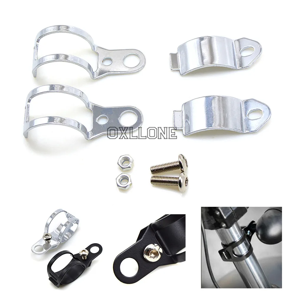 

Two Styles Fork Clamp Type Motorcycle Turn Signal Lamp Holder Turn Light Mount Bracket For 30-45mm Front Fork Motorcycle