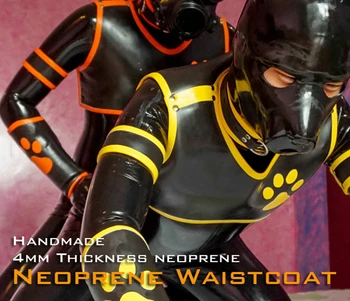 

(RD1103)Luxury Customize Handmade 4mm Thickness Neoprene Waistcost Bondage Vest Fetish Wear