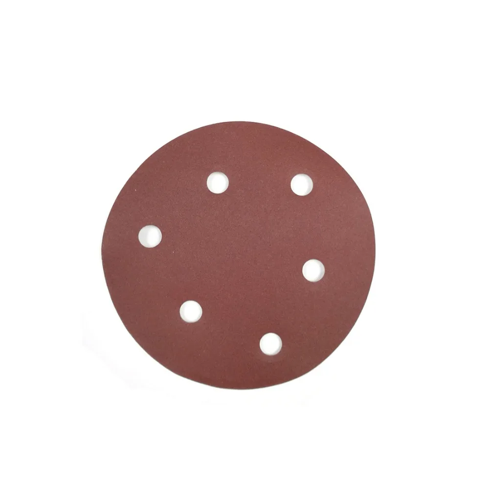 

New 100pcs 5 inch round sandpaper unpierced for sander high quality cutting and polishing sandpaper for metal and wood 125mm