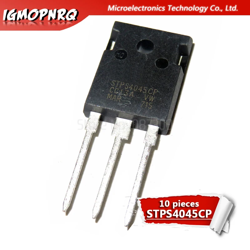 10pcs STPS4045CP Schottky rectifier diode 45V 40A TO 247 new original ...