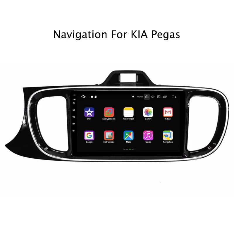 Top 9" 2G RAM 16G ROM Android 8.1 Car DVD Multimedia Player For Kia Pegas GPS Navigation Radio Stereo Audio 5