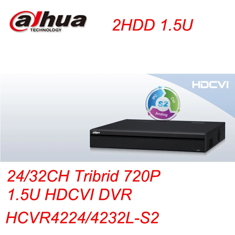 

24/32CH Tribrid 720P 1.5U HDCVI DVR HCVR4224L-S2 /HCVR4232L-S2 Support HDCVI/Analog/IP Video input
