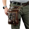 Original Leather Multifunction Men Travel Shoulder Crossbody Messenger Bag Hook Belt Waist Pack Drop Leg Phone Case Bag 2141-c ► Photo 2/6
