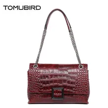 TOMUBIRD Новые Теплые женские Натуральная кожа Сумка Дизайнерские цепи сумки Крокодил модная роскошная кожаная сумка