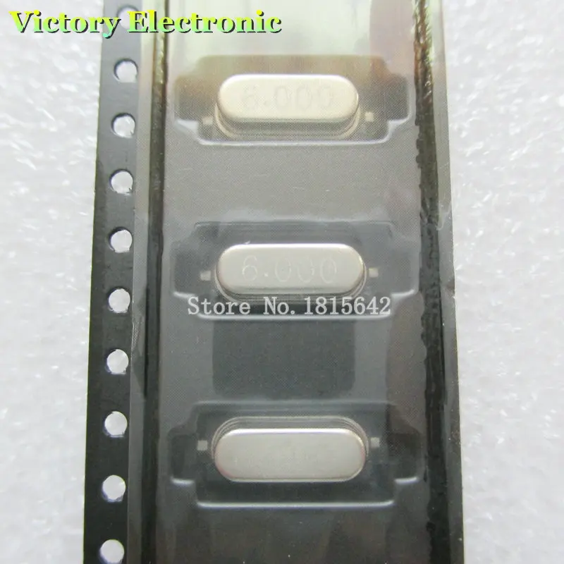 

10PCS/Lot SMD Crystal Oscillator Crystal Resonator 6MHz 6M 6.000MHz 6.000M 49S HC-49S smd Passive Crystal