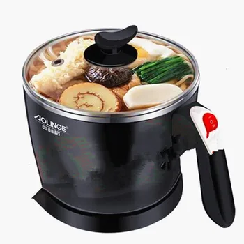 

220V Electric Multi Cooker Household Hot Pot Cooking Machine Portable Mini Cooker Pot For Travel Multifunction Pot EU/AU/UK/US