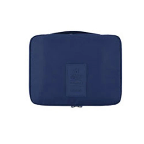 Новая портативная женская сумка для макияжа, водонепроницаемый Дорожный комплект, Цветочный Нейлоновый чехол для хранения, органайзер для туалетных принадлежностей, косметичка, прозрачные сумки 36 - Цвет: Navy Blue