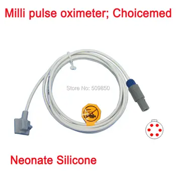 

Compatible Milli pulse oximeter/ Choicemed lemo 6pin single slot connector neonatal silicon soft sensor pulse probe